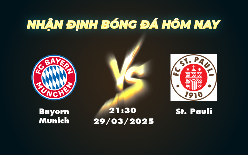 Bayern Munich vs St Pauli Nhà vô địch đối đầu đội bóng nguy cơ xuống hạng 1 bayern munich st pauli 29 03 bundesliga